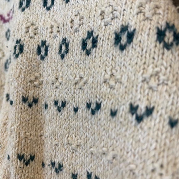 Rare Vintage 80s Northern Reflection Cream Patterned Sweater Size Medium - Picture 6 of 10